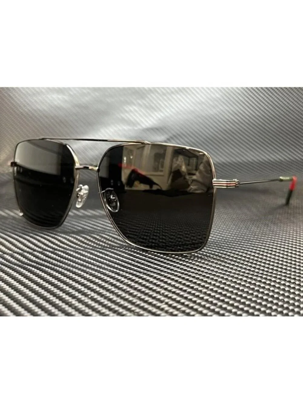 New Gucci Men  Ruthenium Sunglasses  61- 14- 150
